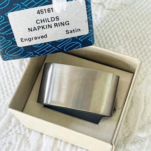 Vintage Old Hall Child’s Stainless Steel Napkin Ring Mabel Lucille Atwell Robert - Picture 3 of 4